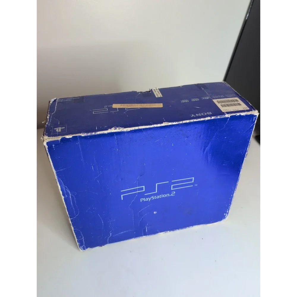 Sony PlayStation 2 PS2 Fat Black Console SCPH-30001 + Contollers, Box & Games